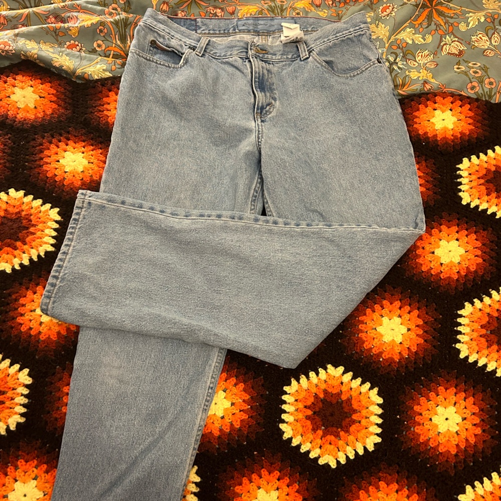 Size 14 Eddie Bauer Straight Leg Jeans High-Waisted